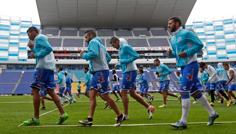 Jugadores de Puebla durante la pretemporada