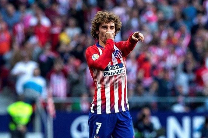 Griezmann festeja un gol con le Atlético de Madrid