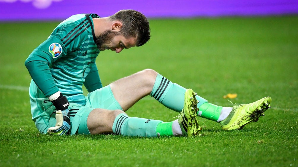 David De Gea salió lesionado durante el empate entre España y Suecia