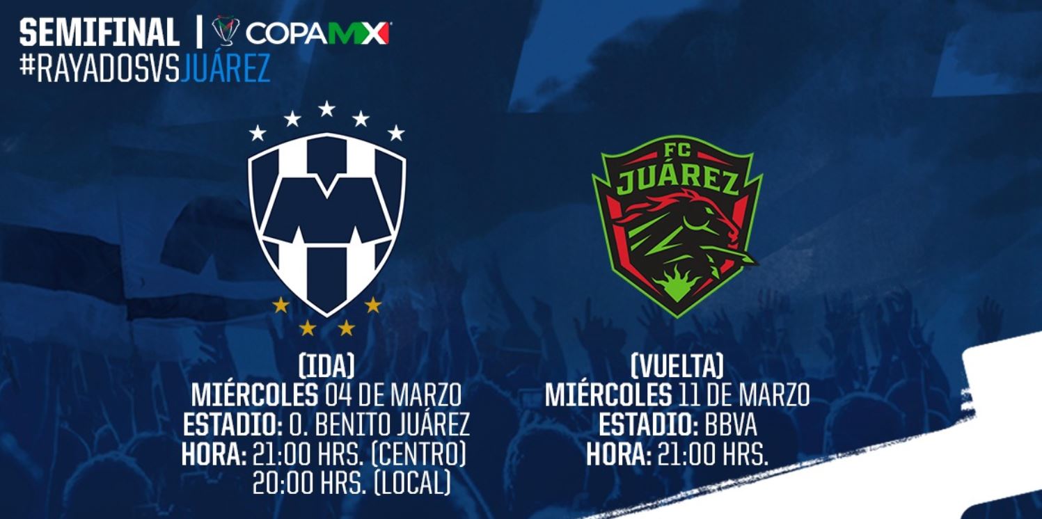 Horario de Rayados y Juárez en Copa MX