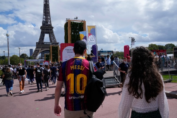 Aficionado de Messi en París