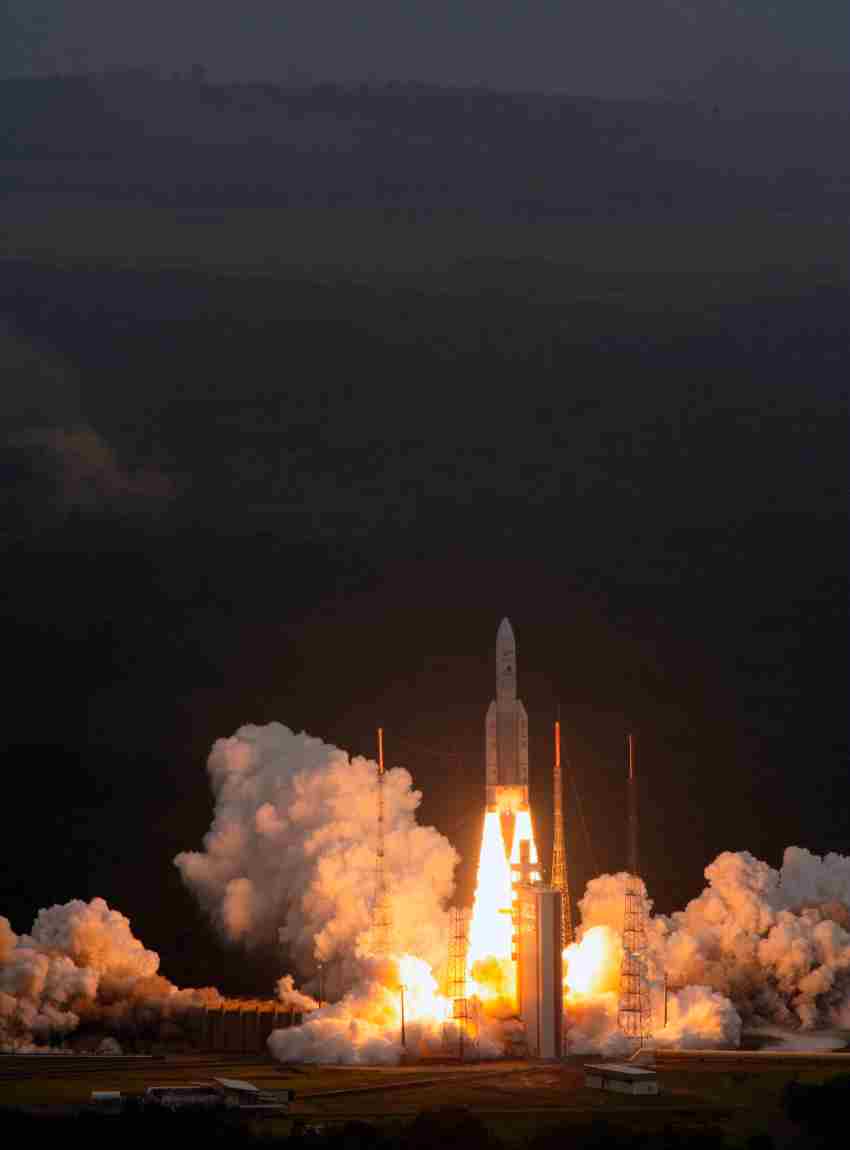 Ariane 5 apunto de despegar 
