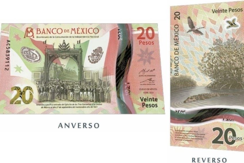 Así es el nuevo billete de 20 pesos por ambos lados