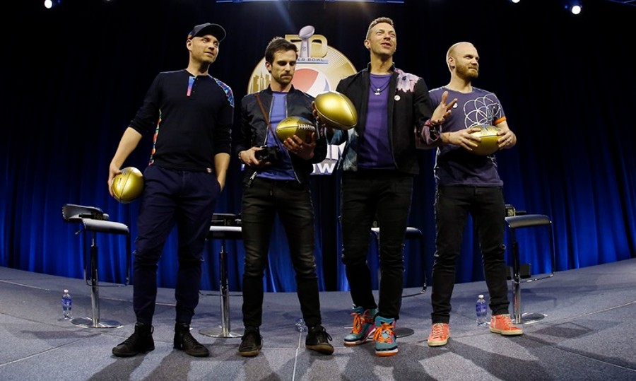 Coldplay previo a aparecer en el Super Bowl L