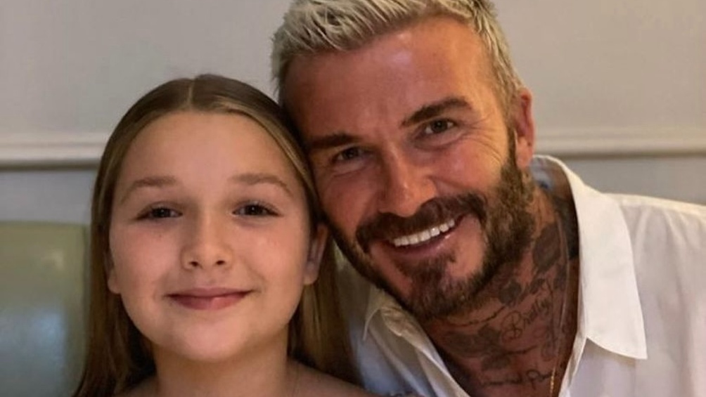 David Beckham junto a su hija Harper Seven