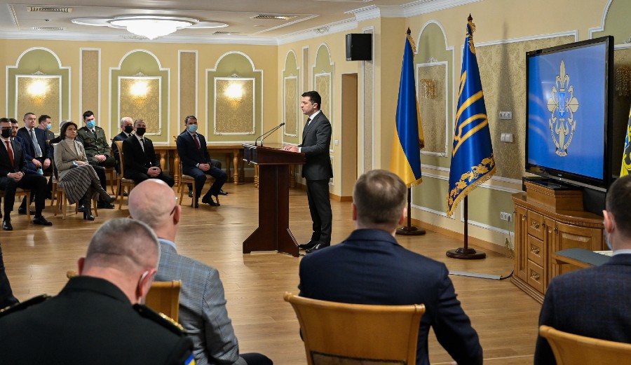 El presidente ucraniano Volodymyr Zelenskyy en conferencia