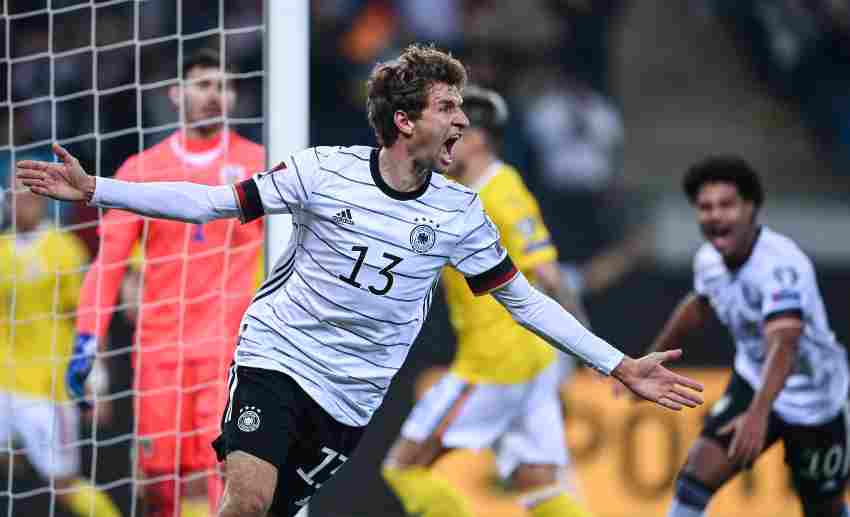 Thomas celebrando un gol con Alemania 