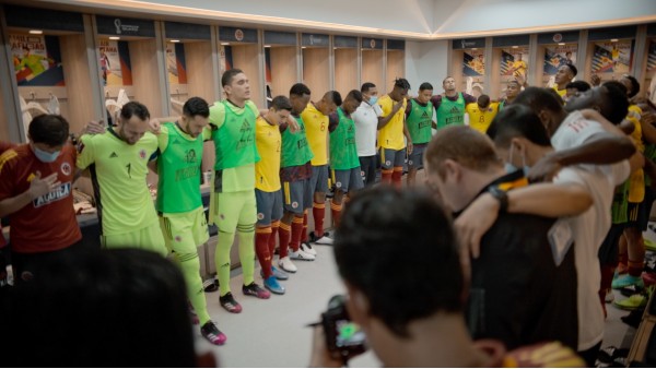 Selección de Colombia en vestidores