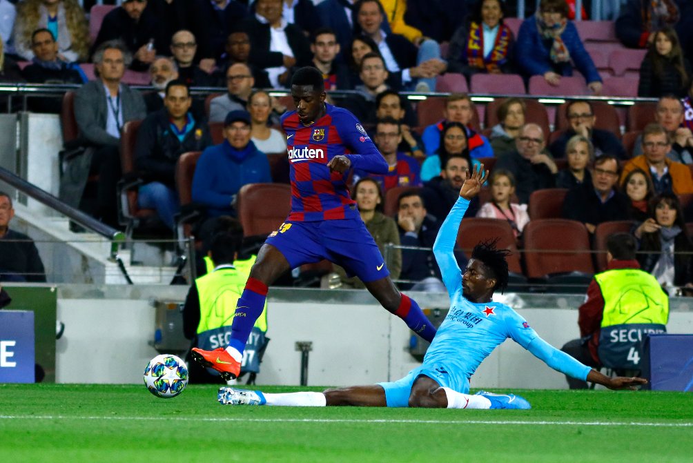 Ousmane Dembélé en juego del Barcelona