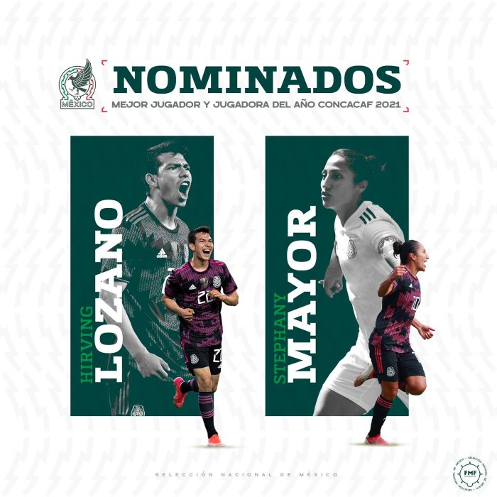 Chucky Lozano y Stephany Mayor, nominados a lo mejor de 2021 en Concacaf