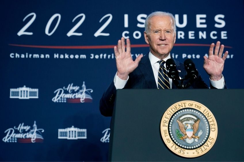 Joe Biden en conferencia de prensa