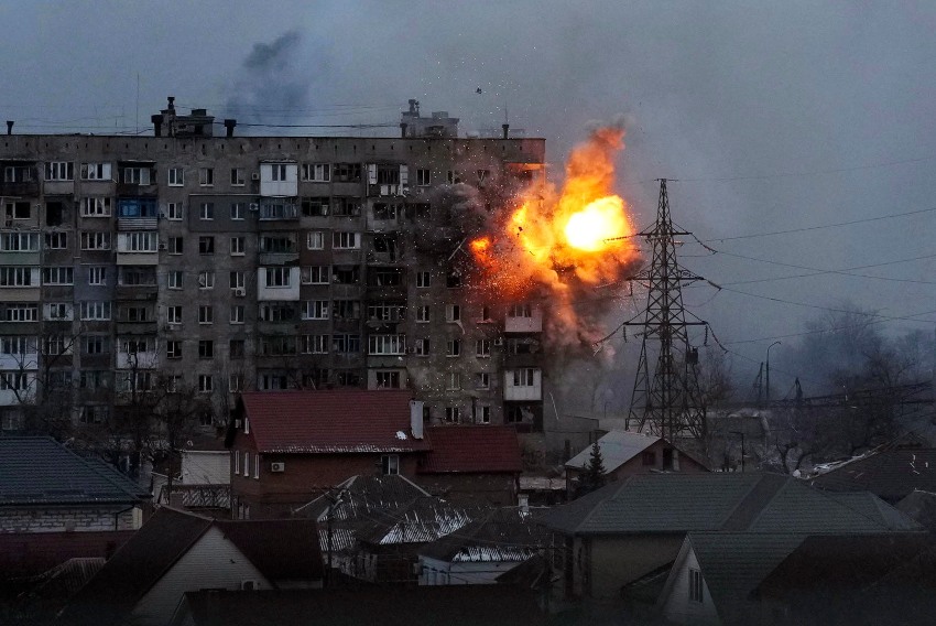 Ataque a un edificio ucraniano 