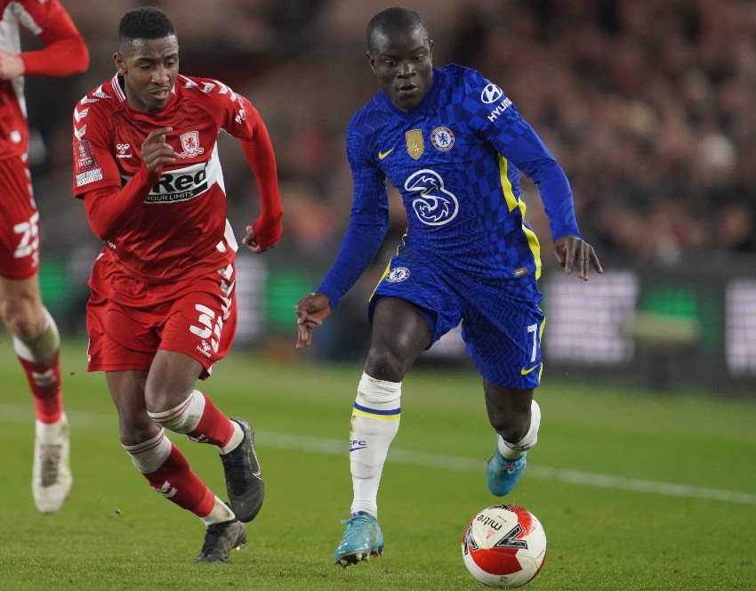 Ngolo Kanté en el partido vs Middlesbrough