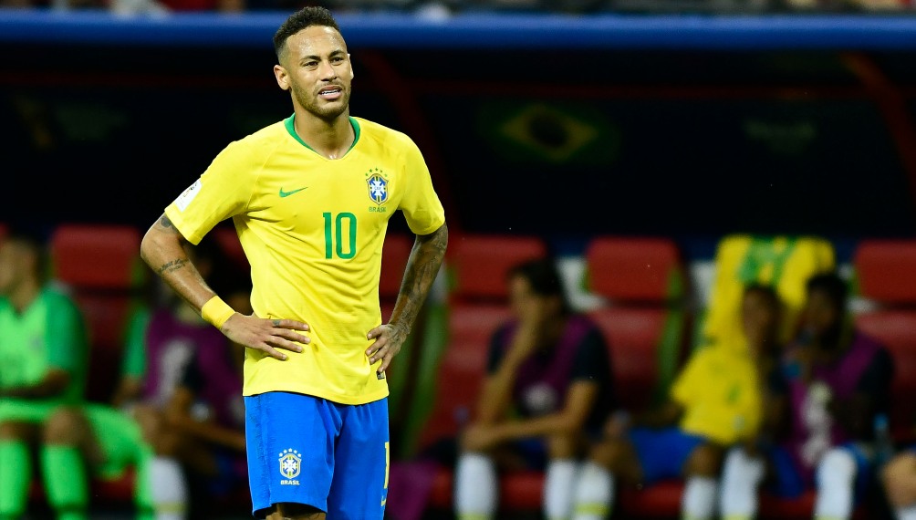 Neymar en acción con Brasil