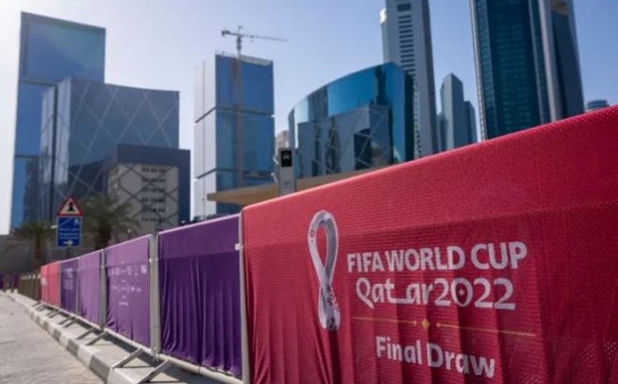 Las calles de Qatar durante el sorteo del Mundial