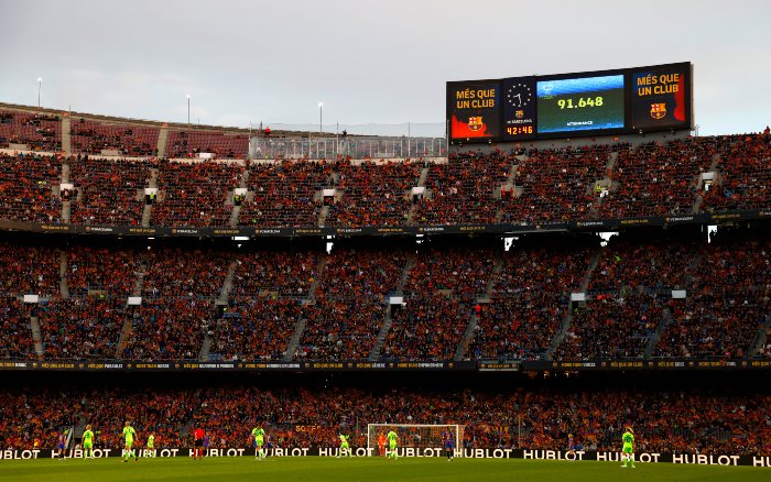 El Camp Nou ante 91 mil 648 espectadores