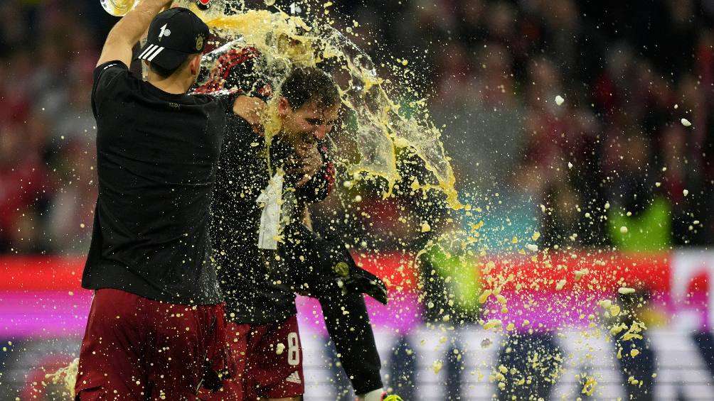 Los festejos del Bayern fueron muy emotivos