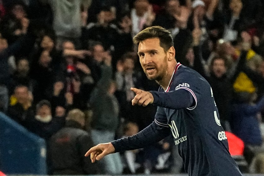 Lionel Messi en un partido del PSG