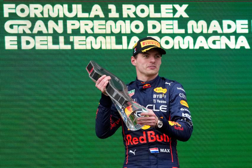 Max Verstappen tras ganar el GP de Imola