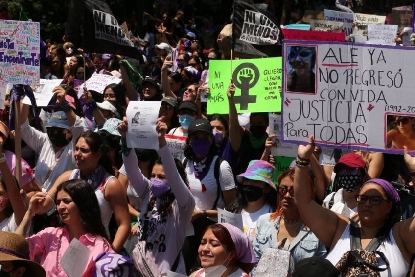Mujeres durante la marcha