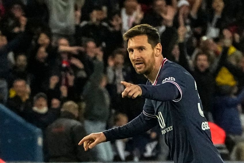 Lionel Messi festejando un gol