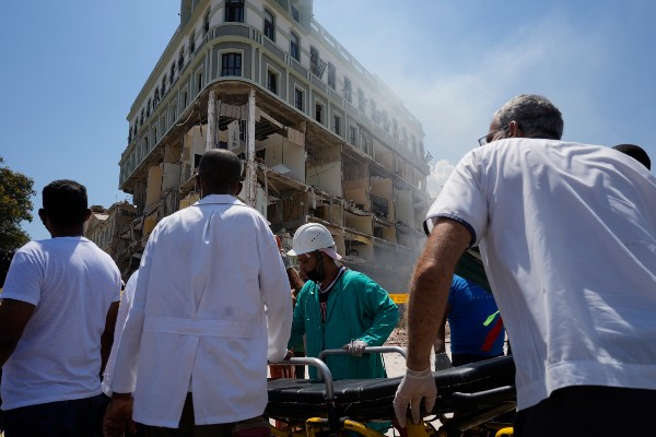 Explosión en el Hotel Saratoga, en La Habana Vieja, Cuba