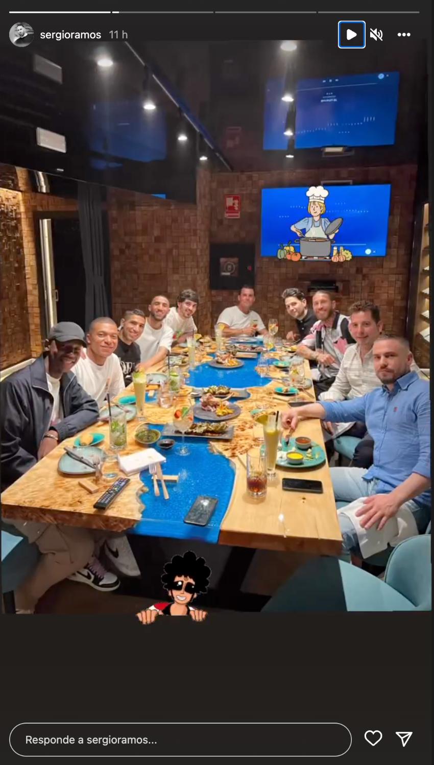 Cena de Mbappé en España 
