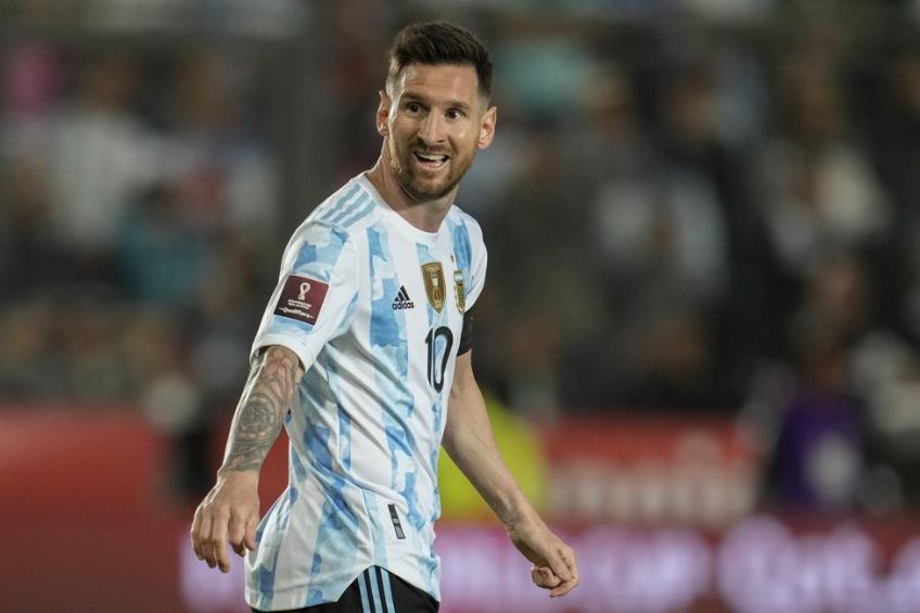 Lionel Messi en un partido con Argentina
