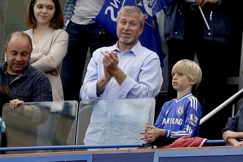 Roman Abramovich en un partido del Chelsea