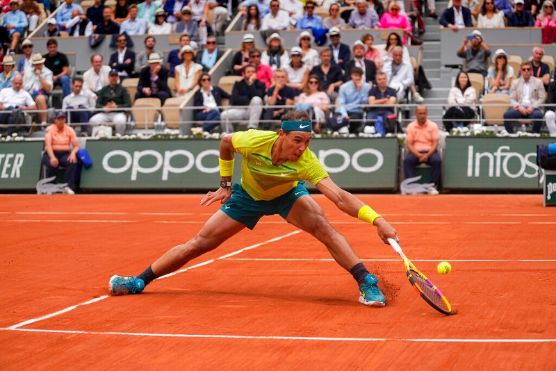 Rafael Nadal jugando contra Casper Ruud
