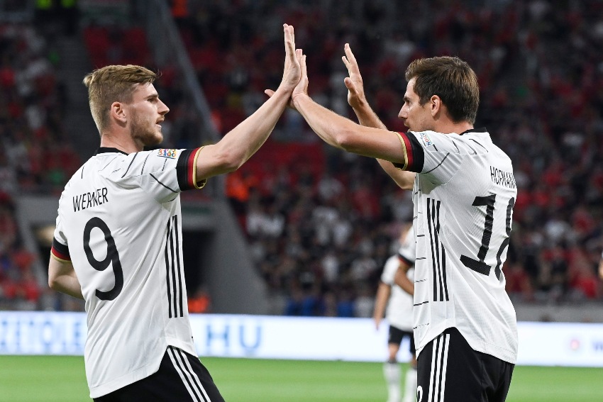 Alemania celebrando su gol