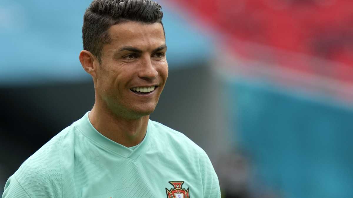 Cristiano Ronaldo en un entrenamiento con la Selección de Portugal