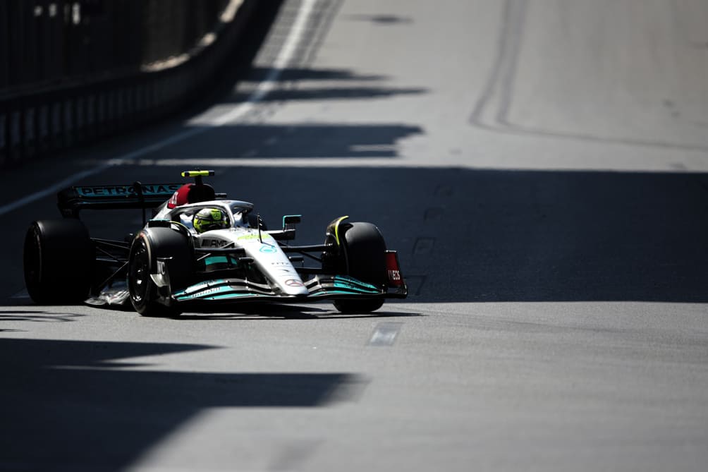 Lewis Hamilton durante el GP de Azerbaiyán