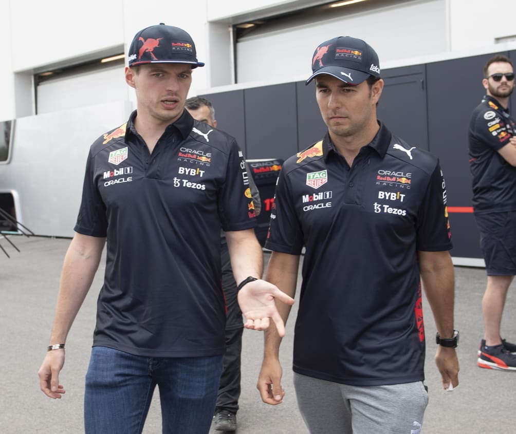 Checo Pérez y Max Verstappen en el GP de Canadá