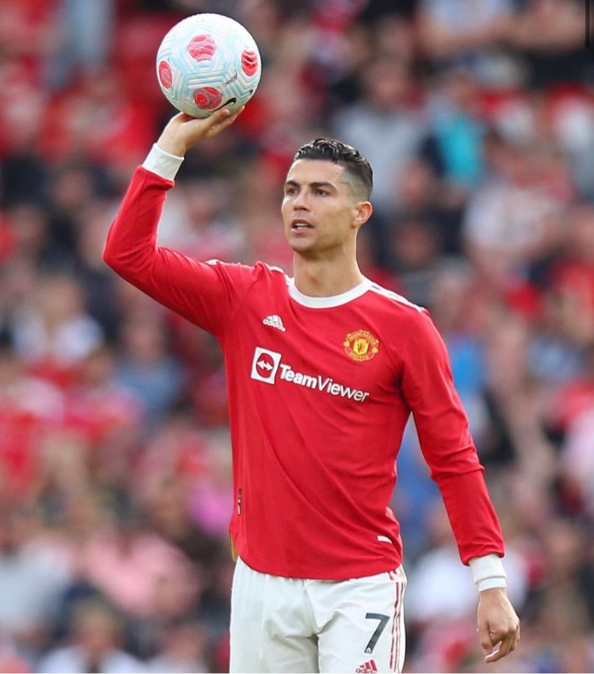 Cristiano Ronaldo en un partido del Manchester United