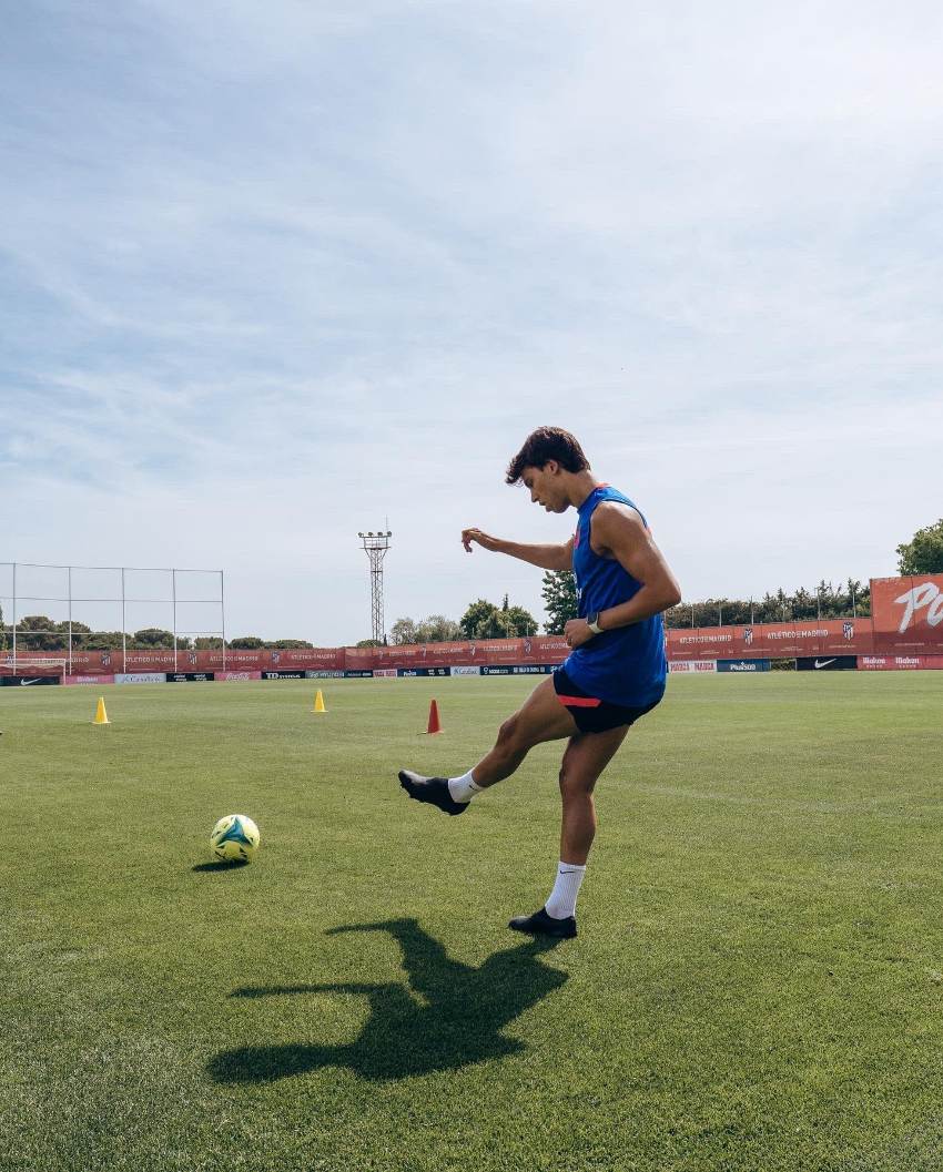Joao Félix en entrenamiento con el Atlético de Madrid 