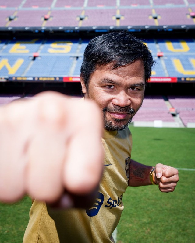Manny Pacquiao en el Camp Nou