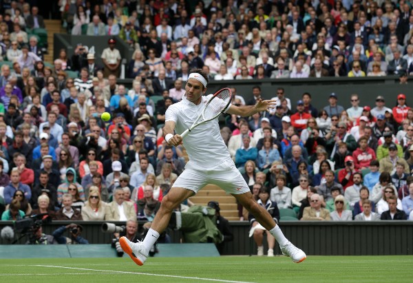 Roger Federer en acción