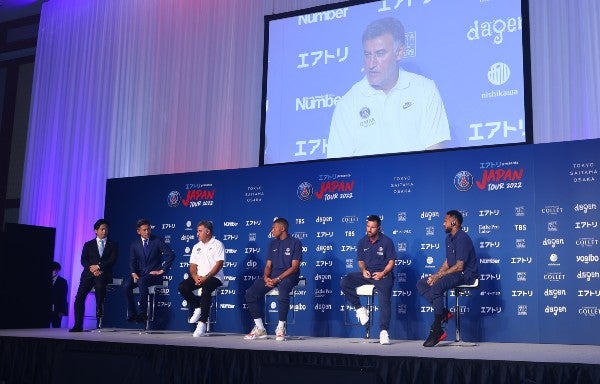 Jugadores del PSG en conferencia de prensa