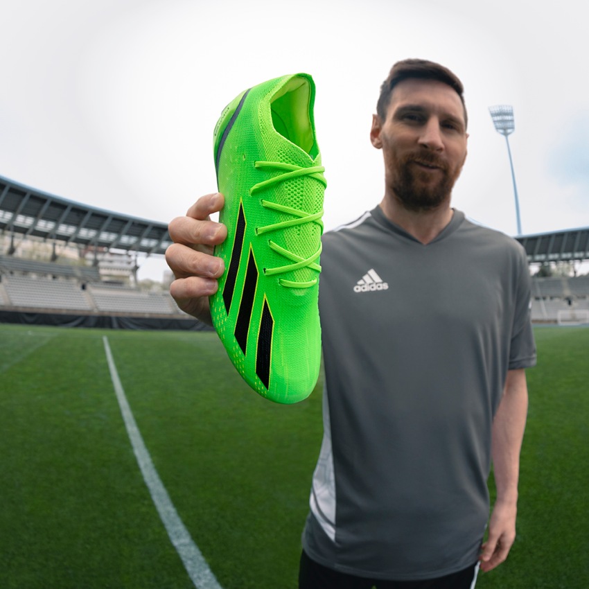 Messi con los nuevos X Speedportal de Adidas