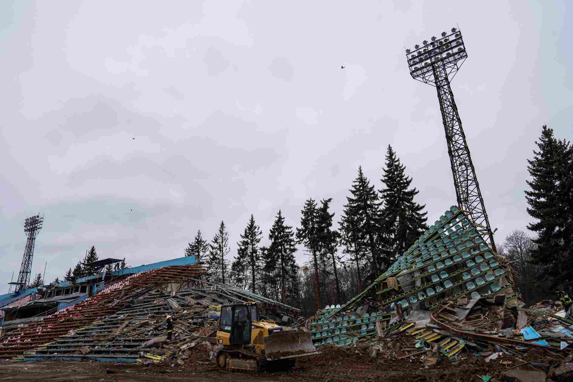 Estadio del Desna de Cherníhiv quedó destruido por bombardeos