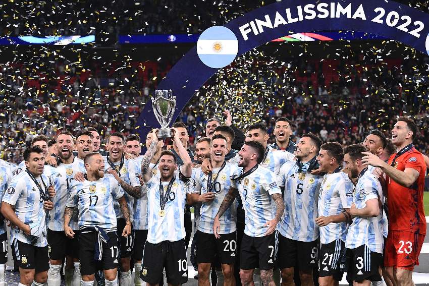Argentina tras ganar la Finalissima