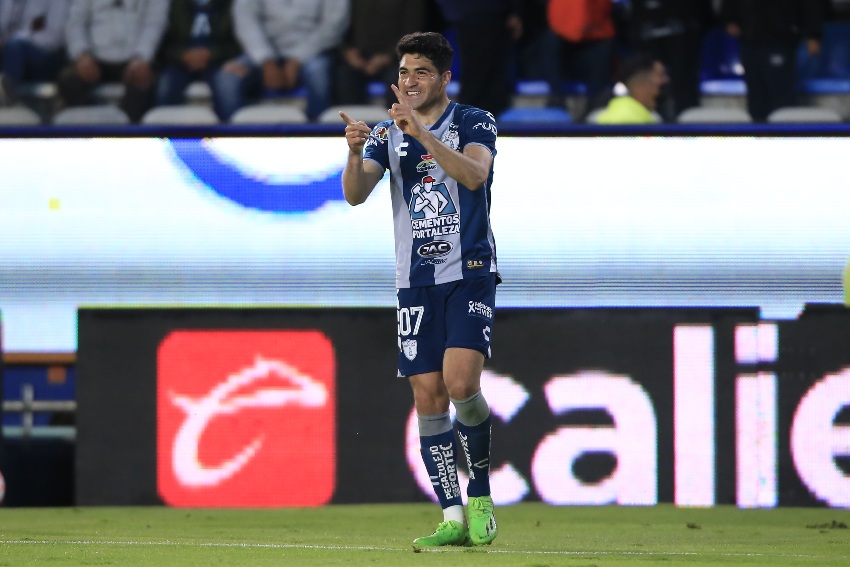Nico Ibáñez en celebración de gol 