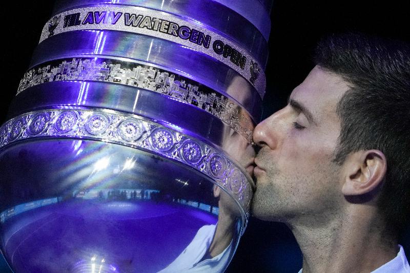 Novak Djokovic festejando