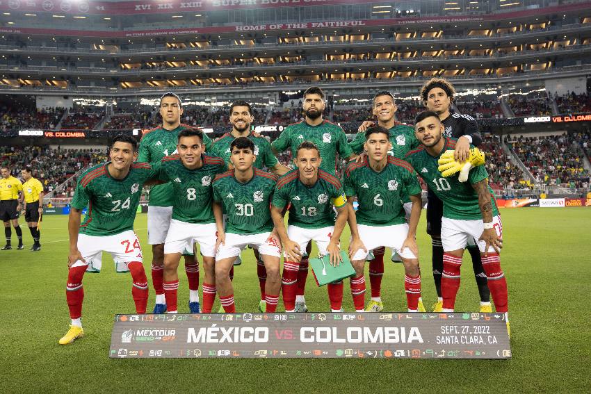 Selección Mexicana en un partido