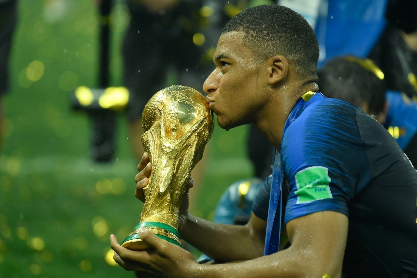 Mbappé tras salir campeón del mundo en 2018
