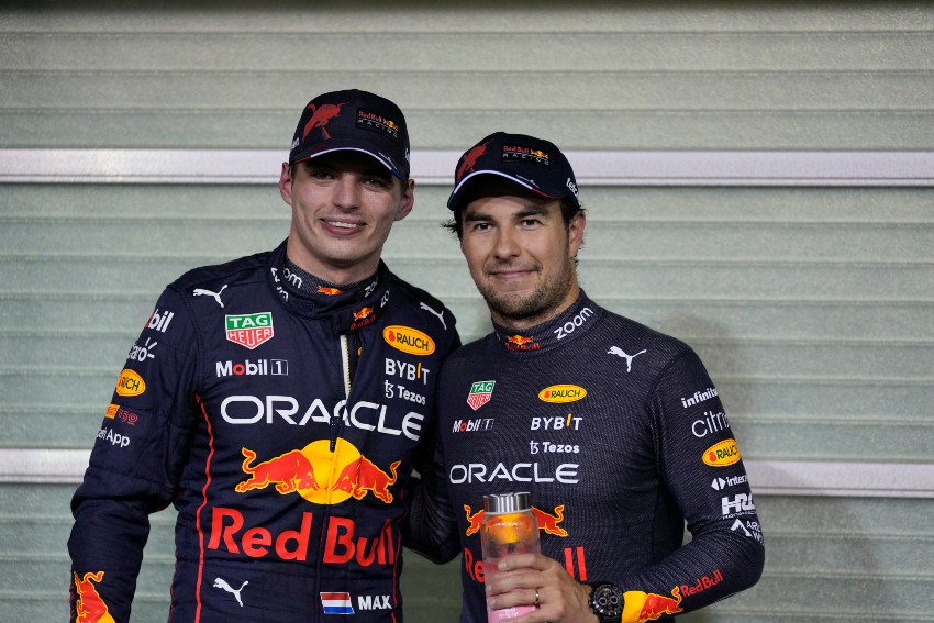 Checo Pérez y Verstappen en el GP de Abu Dhabi