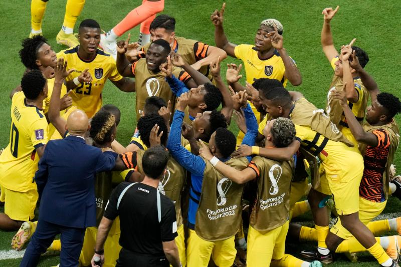 Ecuador en festejo de gol