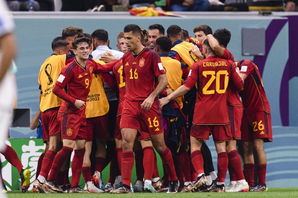 España celebra ante Alemania en Qatar 2022