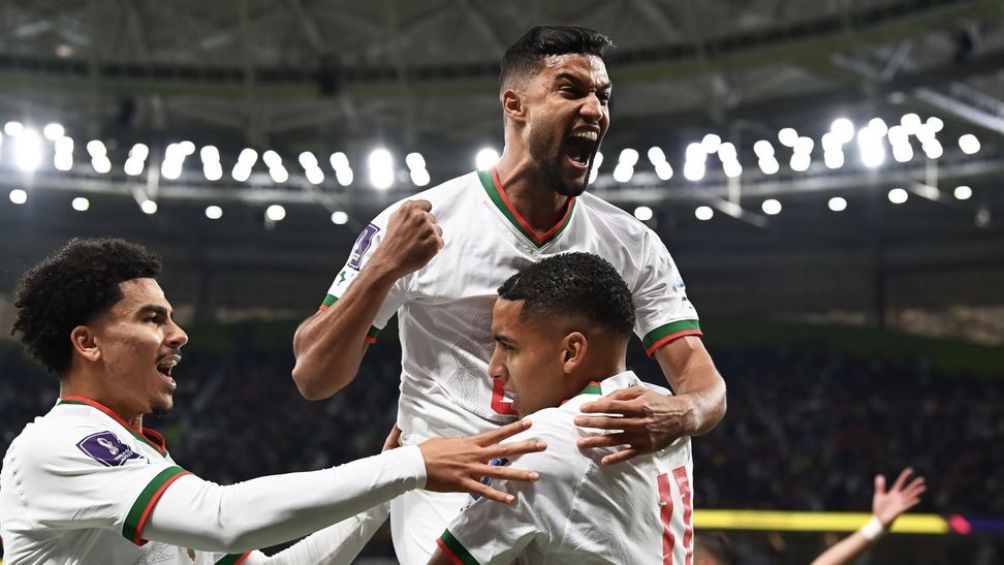 Marruecos celebra victoria ante Bélgica 